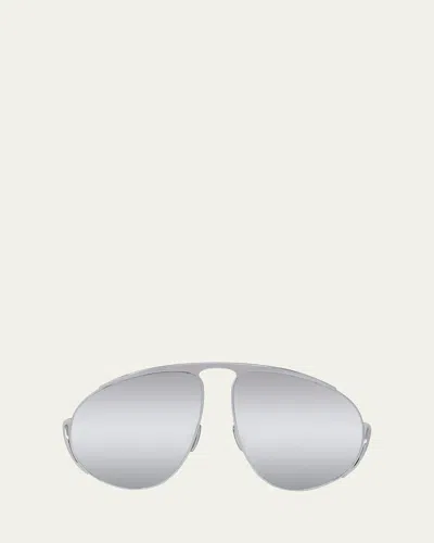 Loewe Lw40180u Signature 16c Argento Sunglasses In Metallic