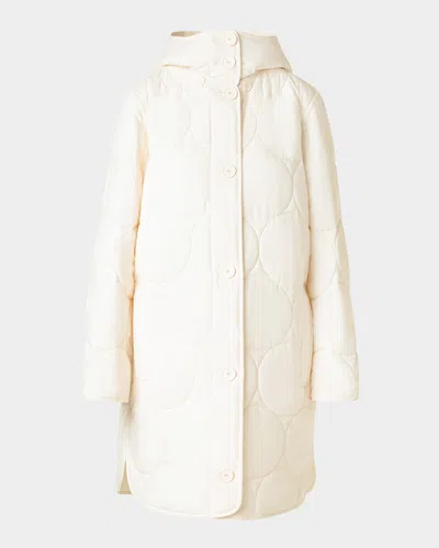 Akris Punto Signature Dot Quilted Oversized Coat In Neutral