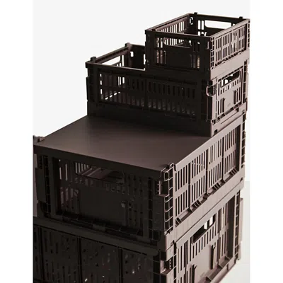 Hay Bordeaux Colour Stackable Small Plastic Crate 26cm X 17cm In Burgundy