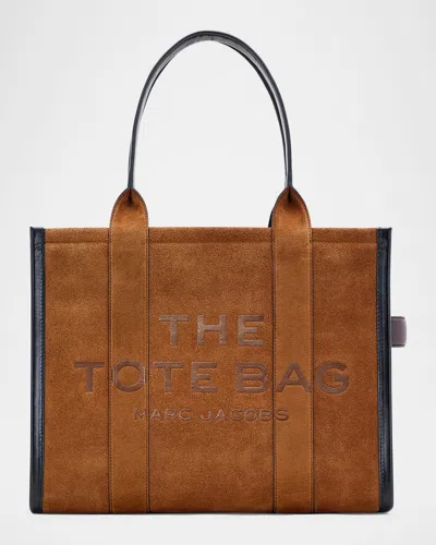 Marc Jacobs The Large Leather & Suede Tote Bag In Brown