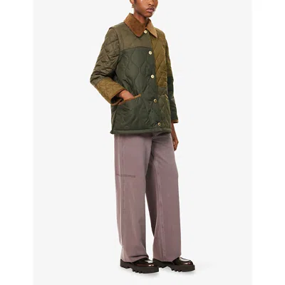 Barbour Womens Fern Leaf/sage Lorrie Quilted Shell Jacket In Green
