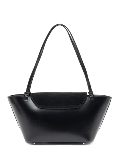 Elleme Courrier Suede Flap Tote Bag In Black