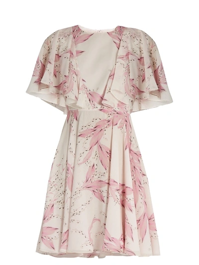 Giambattista Valli Floral-print Silk-georgette Dress In Light-pink