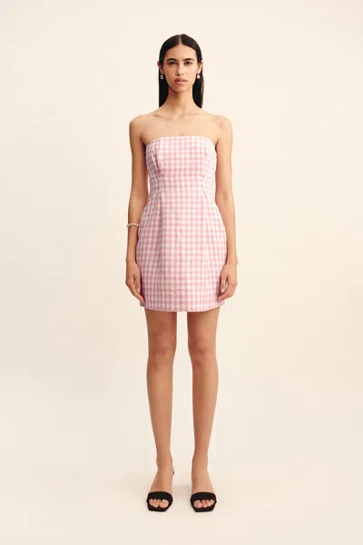 Posse Rosalie Strapless Mini Dress In Pink