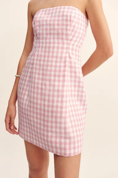 Posse Rosalie Strapless Mini Dress In Pink