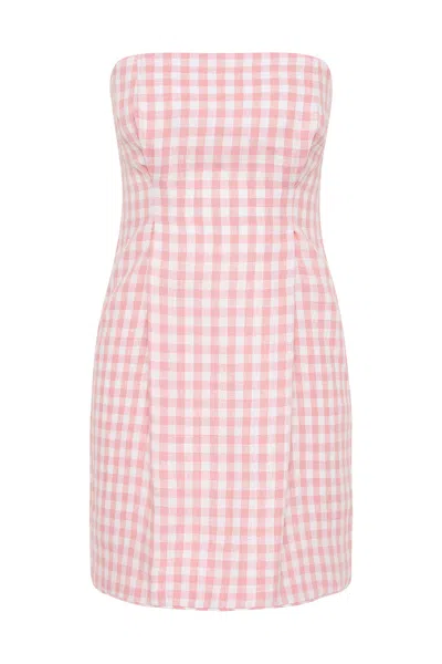 Posse Rosalie Strapless Mini Dress In Pink