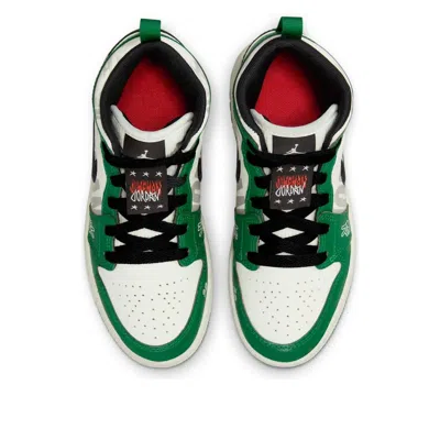 Air Jordan (ps)  1 Mid Se 'overbranded' In Green