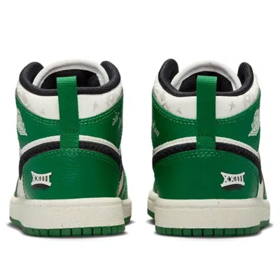 Air Jordan (ps)  1 Mid Se 'overbranded' In Green