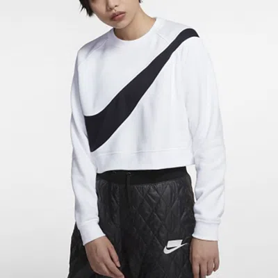 Nike (wmns)  Sportswear Swoosh Large Fleece Round Neck White