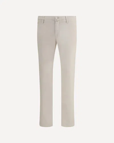 Jacob Cohen Button-closure Cotton Trousers In Sand