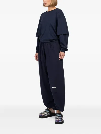 Freedér Logo-patch Sweatpants In Blue