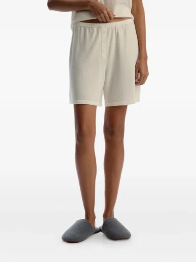 12 Storeez Button-front Wool Shorts In Neutral