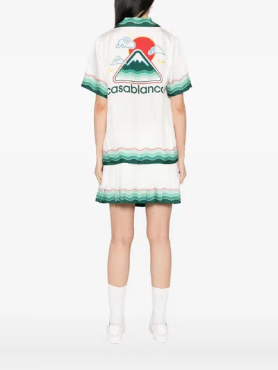 Casablanca "montagne Ondulée" Shirt In White