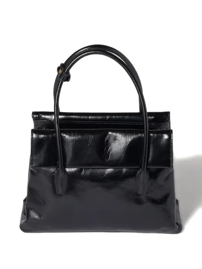 Miu Miu Solitaire Bag In Shiny Leather In Black