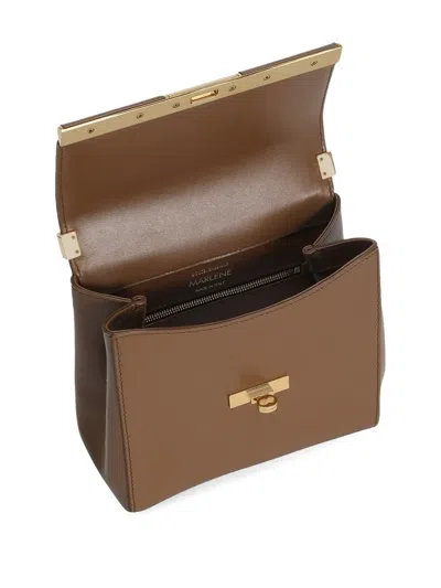 Dolce & Gabbana Marlene Leather Mini Bag In Brown