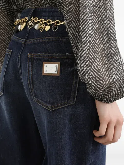 Dolce & Gabbana Dolce&gabbana Blue Denim Boyfriend Jeans In Multi