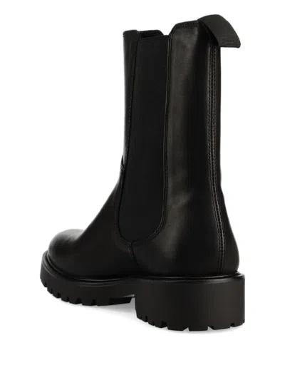 Vagabond Elastic-panel Leather Boots In Black