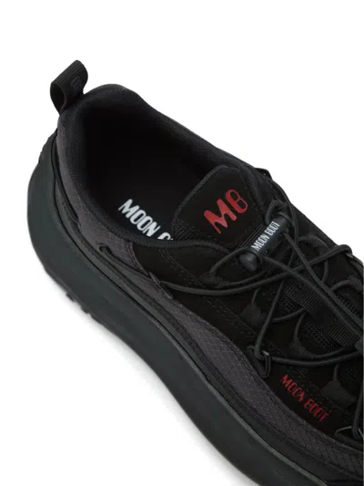 Moon Boot Lace-up Platform Sneakers In Black