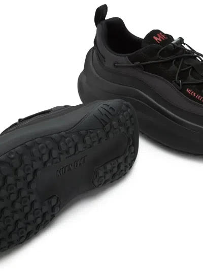Moon Boot Lace-up Platform Sneakers In Black