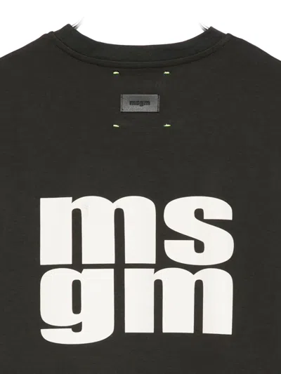 Msgm Logo-print T-shirt In Black