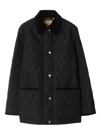 Burberry Women Quilted Thermoregulated Jacket In Black