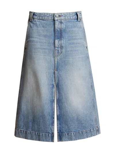Khaite Charlene Cotton Denim Maxi Skirt