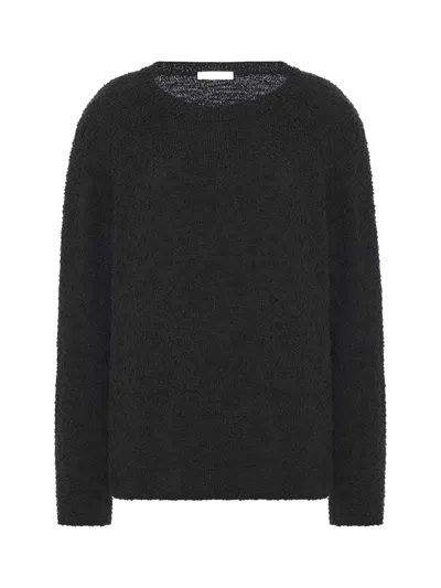 The Row Black Cashmere Mirr Oversize Sweater In Black