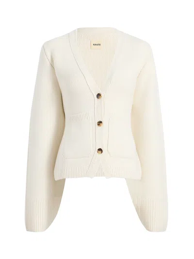 Khaite Scarlet Cashmere Cardigan In White