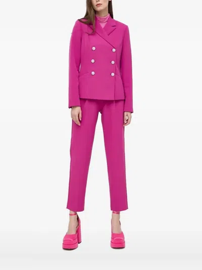 缀饰双排扣西装夹克