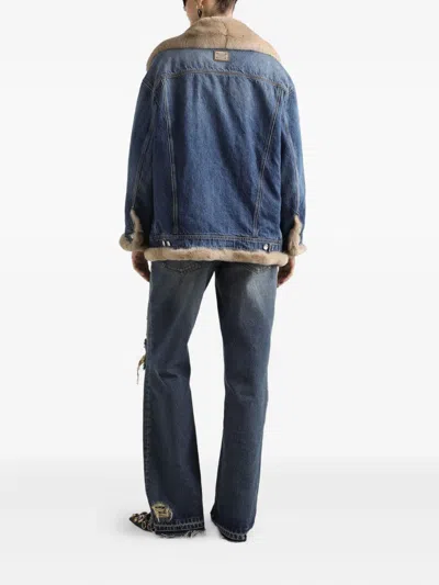 Dolce & Gabbana Distressed Jeans In Blue