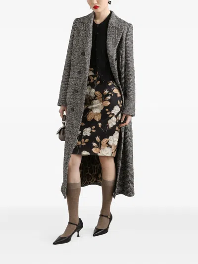 Dolce & Gabbana Cashmere Cropped Cardigan Embroidered In Black