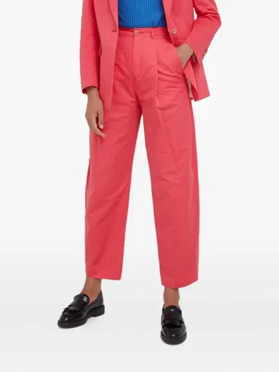 Drykorn Pleated Pocket Trousers In Pink