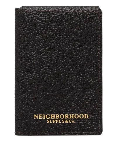 Neighborhood Logo-print Cardholder In Black