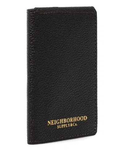 Neighborhood Logo-print Cardholder In Black