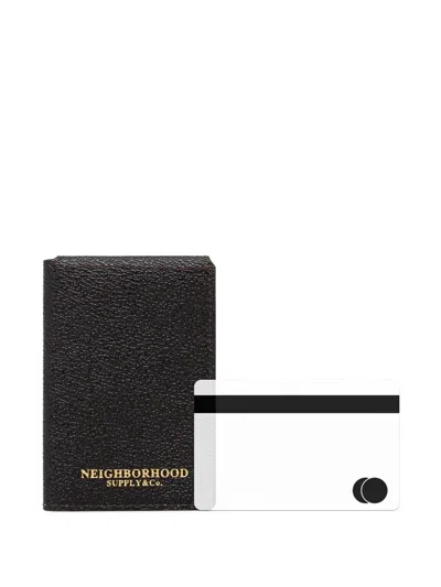 Neighborhood Logo-print Cardholder In Black