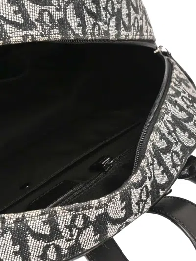 Pre-owned Dior 2002 Double Saddle Handbag In Black