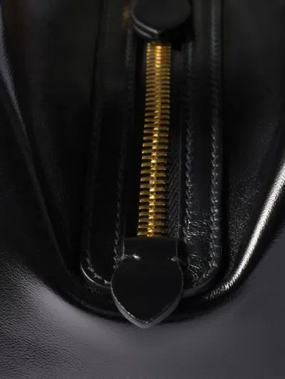 Miu Miu Rectangular Leather Shoulder Bag With Double Handles In Black