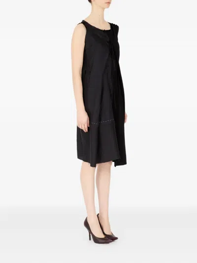 Maison Margiela Anonymity Of The Lining Asymmetrical Wool Dress In Black