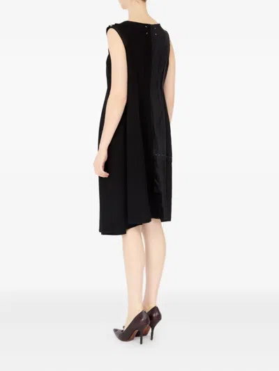 Maison Margiela Anonymity Of The Lining Asymmetrical Wool Dress In Black