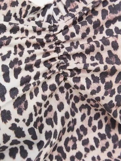 Notes Du Nord Leopard-print Midi Dress In White