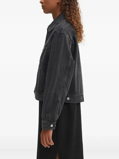 Carhartt Zip-pocket Denim Jacket In Blue