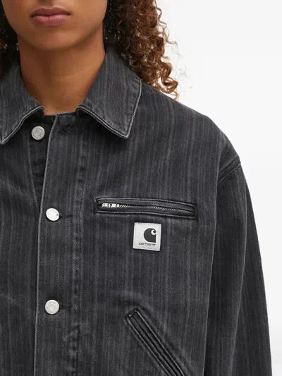 Carhartt Zip-pocket Denim Jacket In Blue