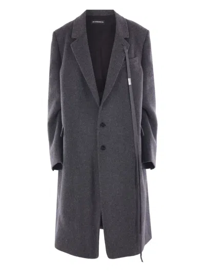 Ann Demeulemeester Viv Notched-lapel Single-breasted Coat In Gray