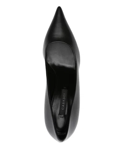 Casadei Superblade Leather Pumps In Black