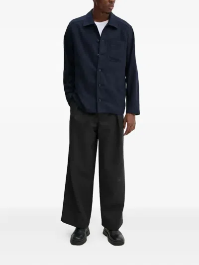 Apc Button-fastening Patch-pocket Jacket In Blue