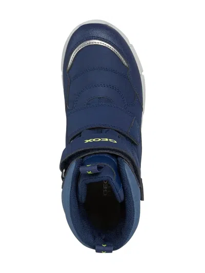 Geox Double-strap Padded Boots In Blue