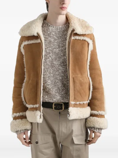 Dolce & Gabbana Brown Jackets - Leather Jackets Men In Brown