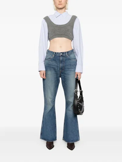 Masu Boy Flared Jeans In Blue