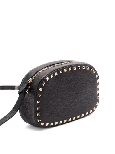 Valentino Garavani Valentino Rockstud Mini Grainy Leather Crossbody In Black
