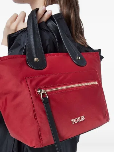 Tous Small Double-handle Tote Bag In Red